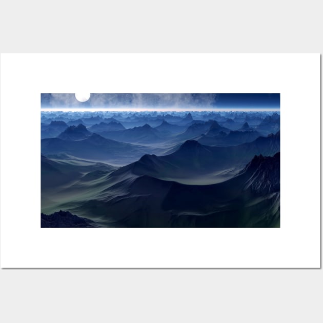 Night Mountains Wall Art by MajorCompany